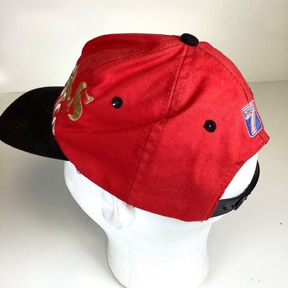Vtg 80s/90s San Francisco 49ers NFL Football Snapback Hat Cap Logo 7 Red Gold - Picture 5 of 12